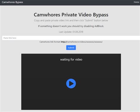 camwhores private video|CamWhores Bypass